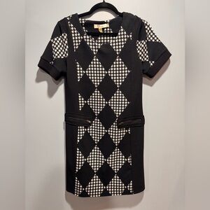 Anthropologie Aryeh Black and White Checkered Dress